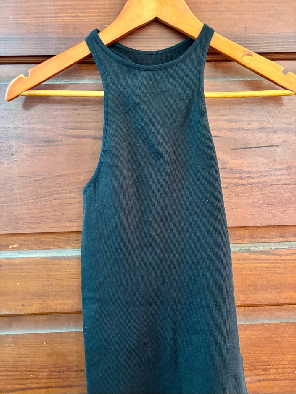 Free People High Neck Black Racerback Tank Top - Picture 5 of 6